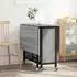 vidaXL Faltbarer Esstisch mit Rollen 130x80x76,5cm Stahl (8006046)