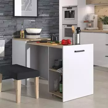 VICCO Esstisch Adam ausziehbar, greige/Artisan-Eiche, 60x150,2cm (51785)