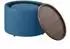 MODFU Couchtisch 2er-Set mit Holzablage und Stauraum, blau, 58x58x38cm