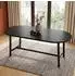 MODFU Esstisch mit abgerundeten Ecken, schwarz, 180×80×75cm