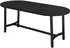 MODFU Esstisch mit abgerundeten Ecken, schwarz, 180×80×75cm