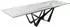 DeLife Edge Esstisch ausziehbar 200-300x100cm Keramik Onyx Pearl, Flachstahl schwarz (44938)