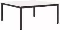 vidaXL Couchtisch Wei&szlig; 100 x 100 x 45 cm Massives Kiefernholz