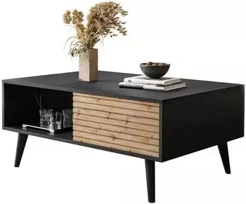 Lookway Cone L104 Couchtisch mit Schubladen, schwarz/Eiche (800001807761)