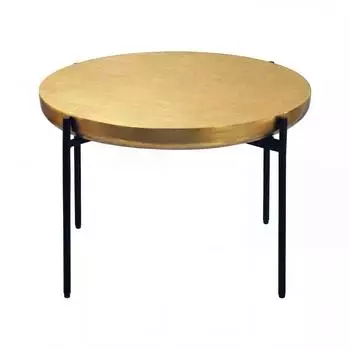 Wohnling Couchtisch rund, Aluminium, gold, orientalisch, 63x63x41cm (WL7.654)