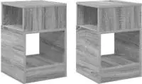 vidaXL Beistelltisch 2 stk. Graues Sonoma 30,5 x 30 x 45 cm