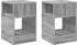 vidaXL Beistelltisch 2er-Set grau Sonoma 30,5x30x45cm Holzwerkstoff (890907)