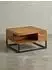 KADIMA DESIGN Couchtisch Sheeshamholz, quadratisch, Staufach, Industrial-Design, 60x60x35cm
