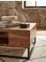 KADIMA DESIGN Couchtisch Sheeshamholz, quadratisch, Staufach, Industrial-Design, 60x60x35cm