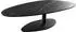 DeLife Edge Couchtisch oval 140x75cm Keramik Laminam® Noir Desir, Metall schwarz (42806)