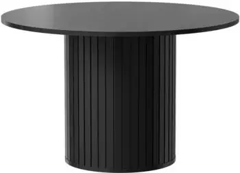 Feldmann-Wohnen Zama Esstisch rund, schwarz, 120x120x75cm