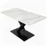 OKWISH Rechteckiger Esstisch Marmoroptik, X-förmiges Metallgestell, 160x80x75cm (4070861690579)