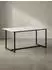 KADIMA DESIGN Esstisch Marmoroptik, weiß, 160x80x76cm, Metallbeine