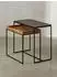 KADIMA DESIGN Beistelltisch-Set Industrial, Mango Massivholz, Eisen, anthrazit/braun, 60x50x30cm