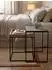 KADIMA DESIGN Beistelltisch-Set Industrial, Mango Massivholz, Eisen, anthrazit/braun, 60x50x30cm