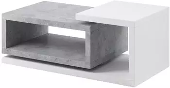 Masseno Bottega Couchtisch wei&szlig;, Holzwerkstoff, 120x40x60cm (800001094676)