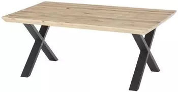 M&ouml;bel Kraft Couchtisch Next Eiche furniert, X-Gestell, 110x70x45cm