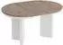 Beautysofa Prestige runder Esstisch, ausziehbar Ø 100-180cm, Walnuss/Weiß (800001825224)