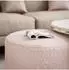 Lookway Ciri-X Couchtisch mit Hocker, gold/schwarz hochglanz/ascot pink, 70x46x70cm (800001807804)