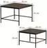 VICCO Ramio Couchtisch-Set Eiche rustikal/schwarz 60x60cm (56413)