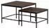 VICCO Ramio Couchtisch-Set Eiche rustikal/schwarz 60x60cm (56413)