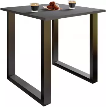 VCM Xona Esstisch U-Gestell, 80x80cm, anthrazit