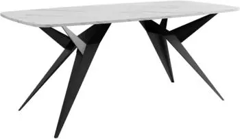 Mirjan24 Axis ausziehbarer Esstisch, oval, Stahl, 160x76x90cm