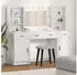 vidaXL Dressing table with LED + 3 drawers 3334281