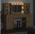 vidaXL Dressing table with LED + 3 drawers 3334289