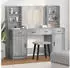 vidaXL Dressing table with LED + 3 drawers 3334286