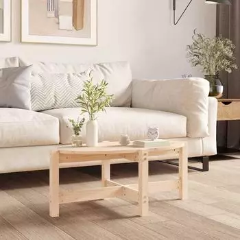 vidaXL Couchtisch Massivholz Kiefer 87x48x35cm (822322)