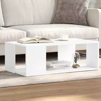 vidaXL Couchtisch wei&szlig; 89,5x48x30cm Sperrholz (848150)
