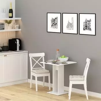 VICCO Ewert S&auml;ulentisch wei&szlig;, 65x65cm