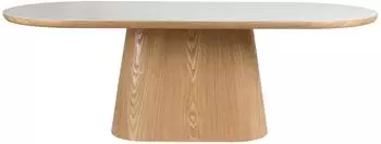 MAISON EN VOGUE Alimra Esstisch oval, Sinterstein/Eiche, 200x90cm (1000322)
