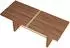 OKWISH Esstisch MDF Walnuss/Gold 180×75cm, für 6-8 Personen