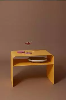 Metallbude COSMO 2-in-1 Beistelltisch Metall, mango lassi