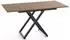 WFL GROUP Axen Couchtisch höhenverstellbar ausziehbar, Nussbaumdekor, 120-160x80cm (800001754269)