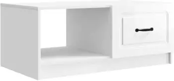 vidaXL Couchtisch Hochglanz wei&szlig; 90x50x37cm Holzwerkstoff (895879)
