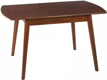 Beliani Toms ausziehbarer Esstisch 100/130x80cm Rubberwood dunkelbraun