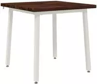 vidaXL 70 x 70 x 75 cm Massivholz Akazie Dunkelbraun und Wei&szlig;
