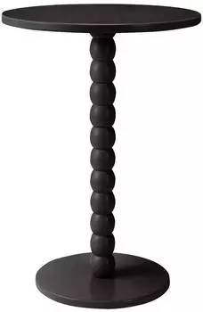 Mirjan24 Simkon Couchtisch rund, Holz, schwarz, 35x50x35cm