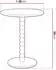 Mirjan24 Simkon Couchtisch rund, Holz, schwarz, 35x50x35cm