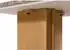 Massivmoebel24 Lugano Couchtisch Mangoholz/Marmor beige 130x70x45cm (09-200-113-1003)