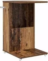 vidaXL Beistelltisch Mit Rad Altholz 40 x 35 x 60 cm Holzwerkstoff