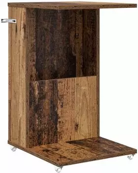vidaXL Beistelltisch mit Rad, Altholz-Optik, 40x35x60cm (8000378)