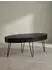KADIMA DESIGN Couchtisch oval Mango-Massivholz mit Schublade, Haarnadelbeine, 100x50x40cm