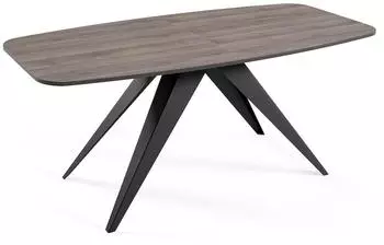 Feldmann-Wohnen Ferro Esstisch ausziehbar, Sherman Eiche anthrazit, 160/200cm