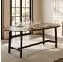 OKWISH Esstisch 180×80×75cm, abgerundete Ecken, Walnuss, Eisenbeine