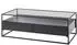 Robas Lund EVORA Couchtisch Klarglas, Metall schwarz, 120x40x60cm
