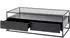 Robas Lund EVORA Couchtisch Klarglas, Metall schwarz, 120x40x60cm